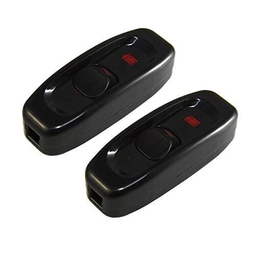 Light Switch, 2Pcs Appliance Switch ON/Off Inline Cord Switch with LED