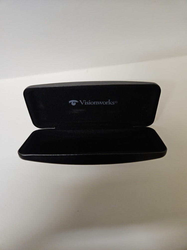 Vision Works Hard Black Clam Shell Eyeglass Case
