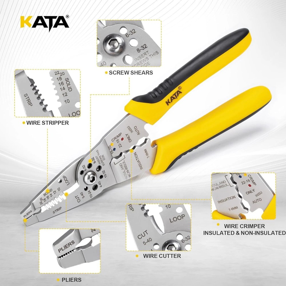 Professional Wire Stripper and Crimping Tool for Electrical Work