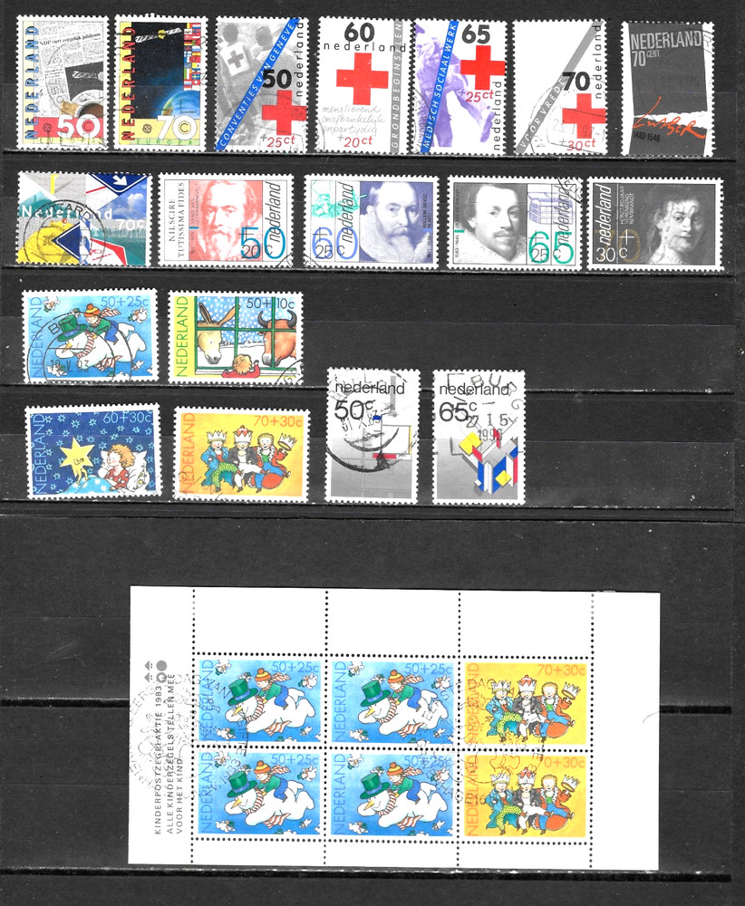 Netherlands 1983 Year Collection (7 Sets + 1 Block) USED  NE659