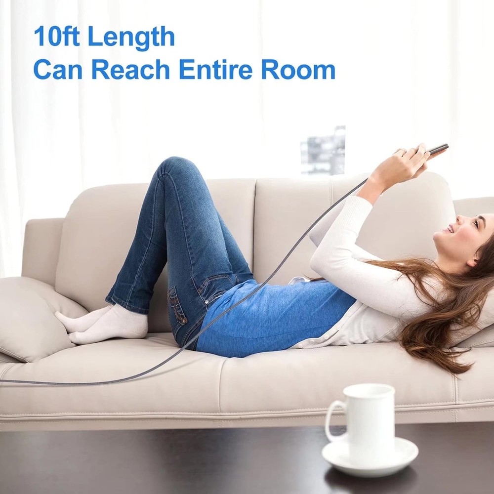 Durcord USB C Cable, Upgarded 2Pack 10ft Fast Type C 10ft, Silver