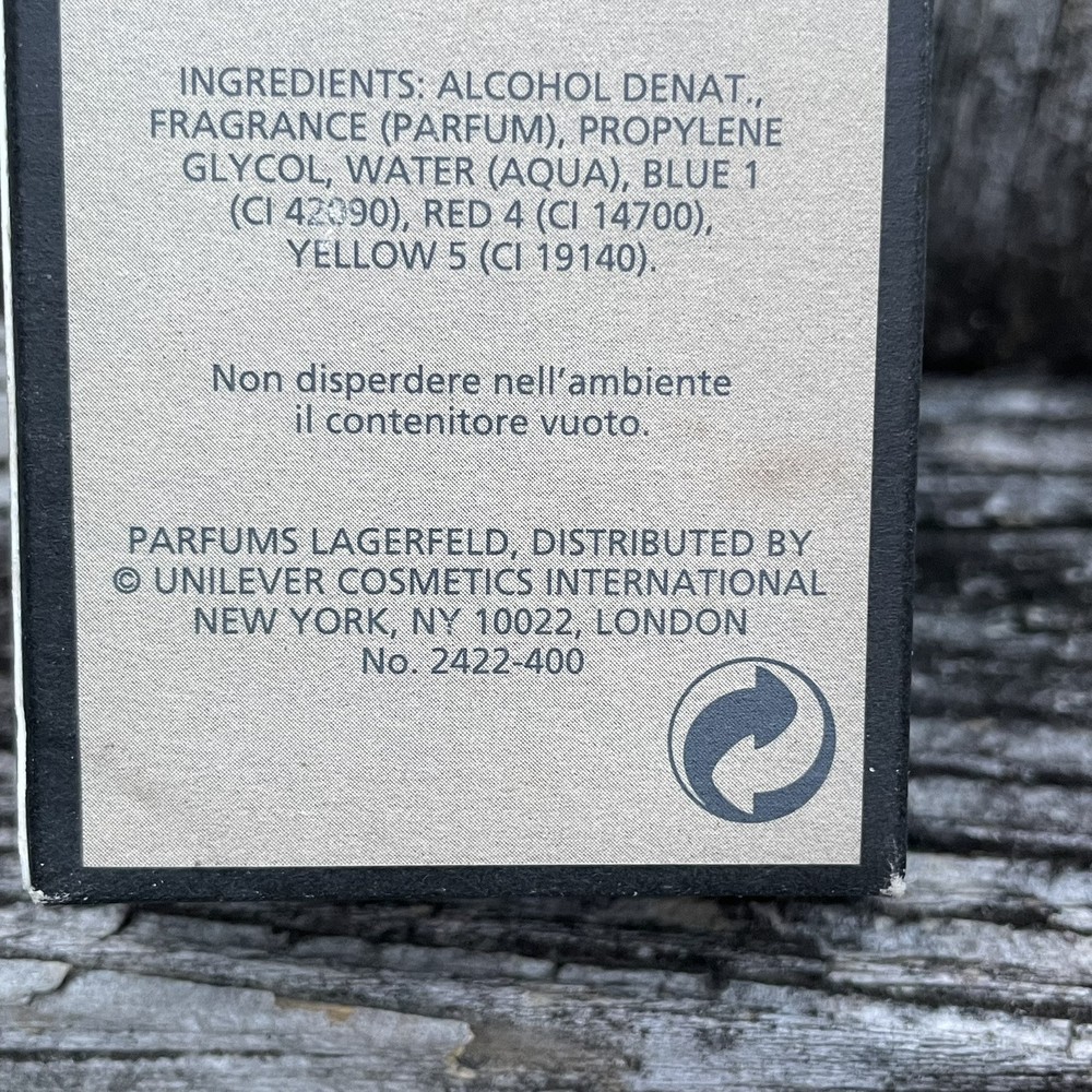 Vintage Lagerfeld EDT Natural Spray 2 Oz. Batch Code F252L