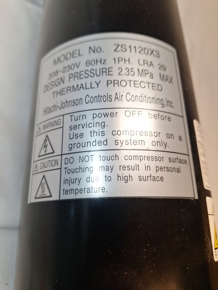 ZS1120X3 Hitachi Horizontal Fixed Speed Compressor For Refrigeration