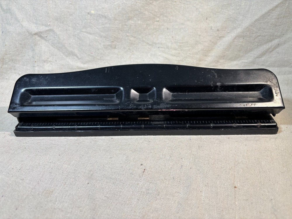 Unbranded/Generic 3-Hole Punch 11.5'' Black Tested/Works Adjustable
