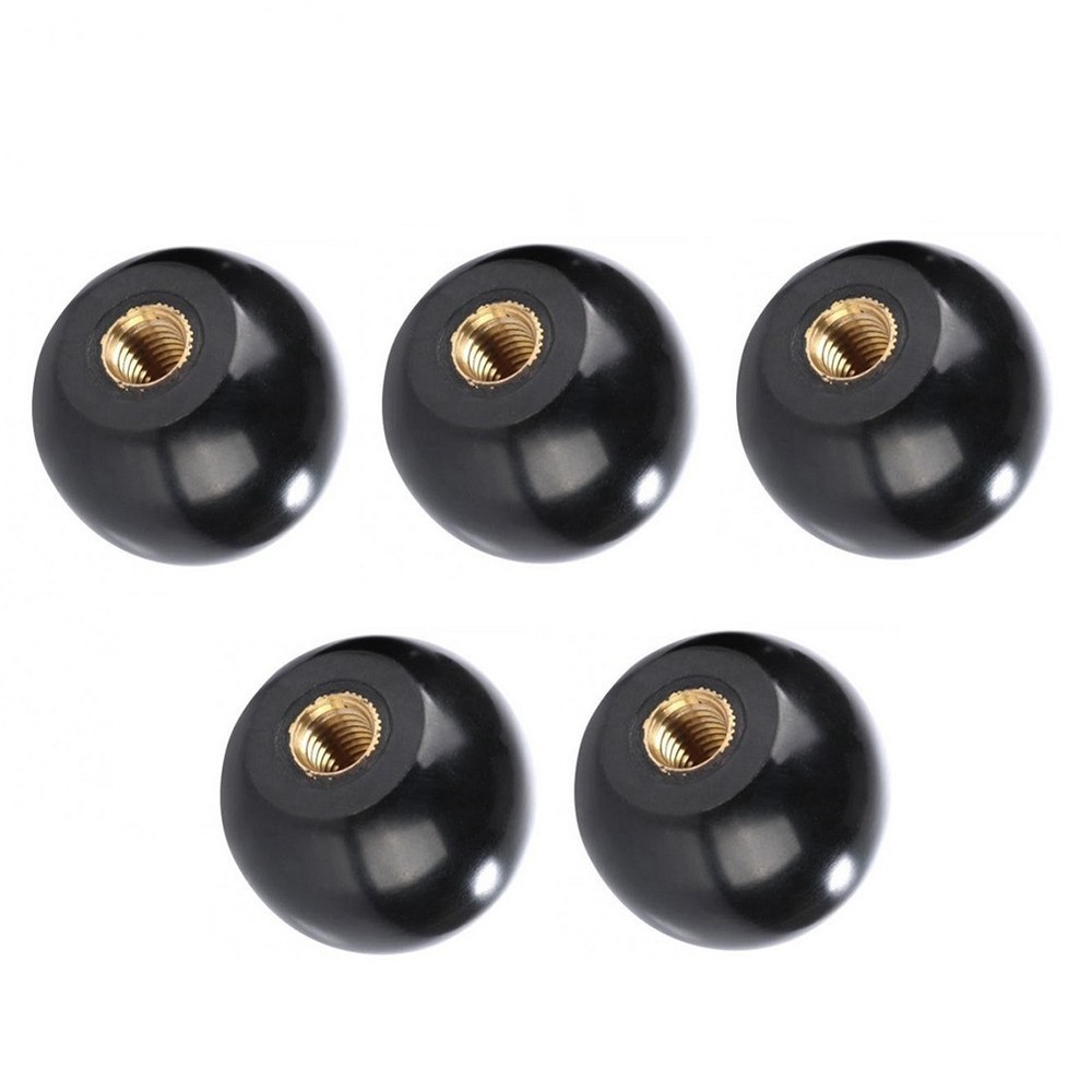 5Pcs Black Round Bakelite Knobs Compatible with Multiple Machine Tools