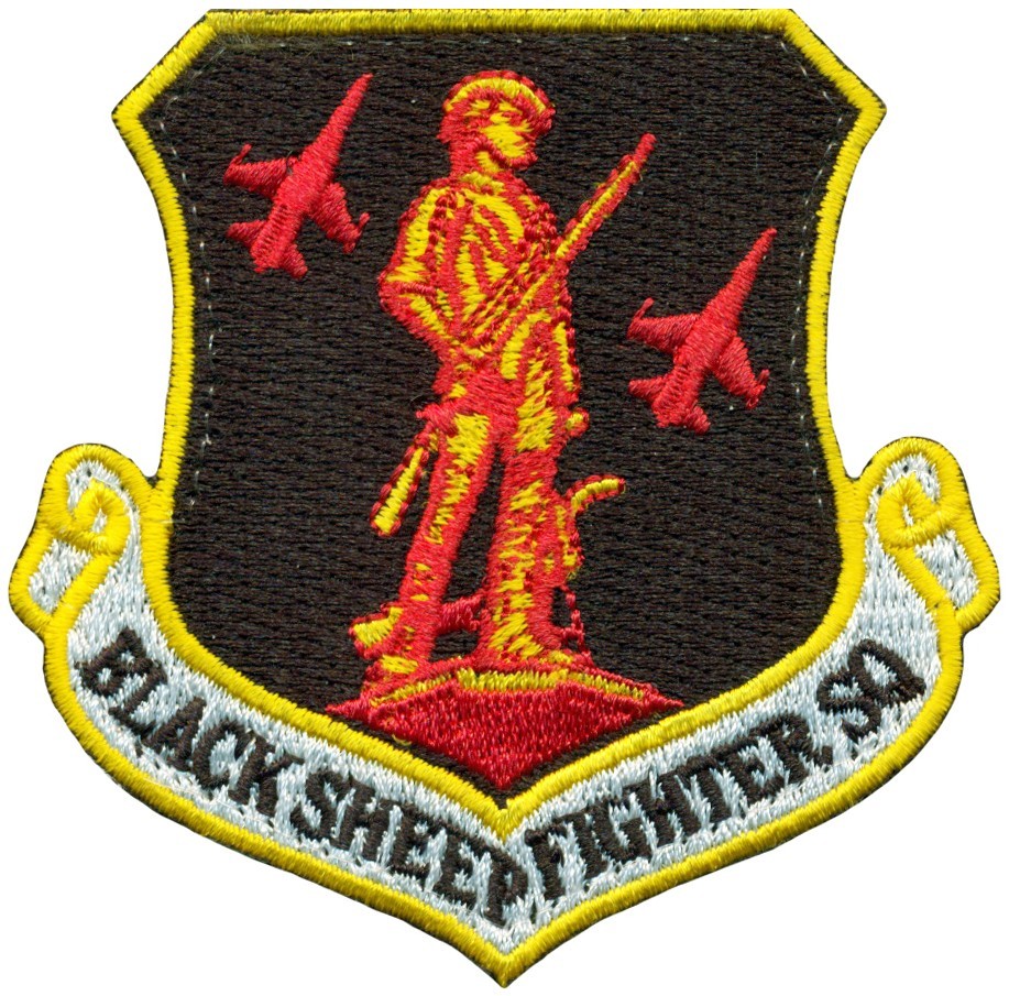 USAF 8th FIGHTER SQUADRON – ANG – BLACK SHEEP FIGHTER SQUADRON PATCH