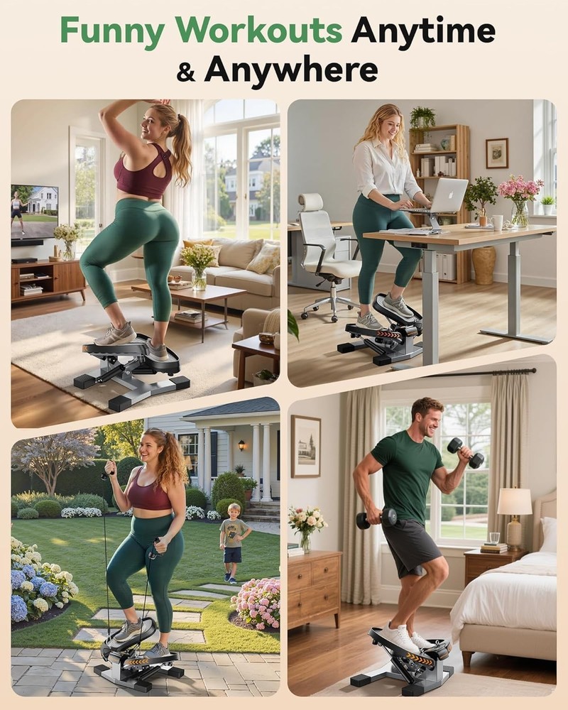 Stair Stepper,Twist/Mini Stepper for Exercise at Home,Step Machine with Resis...