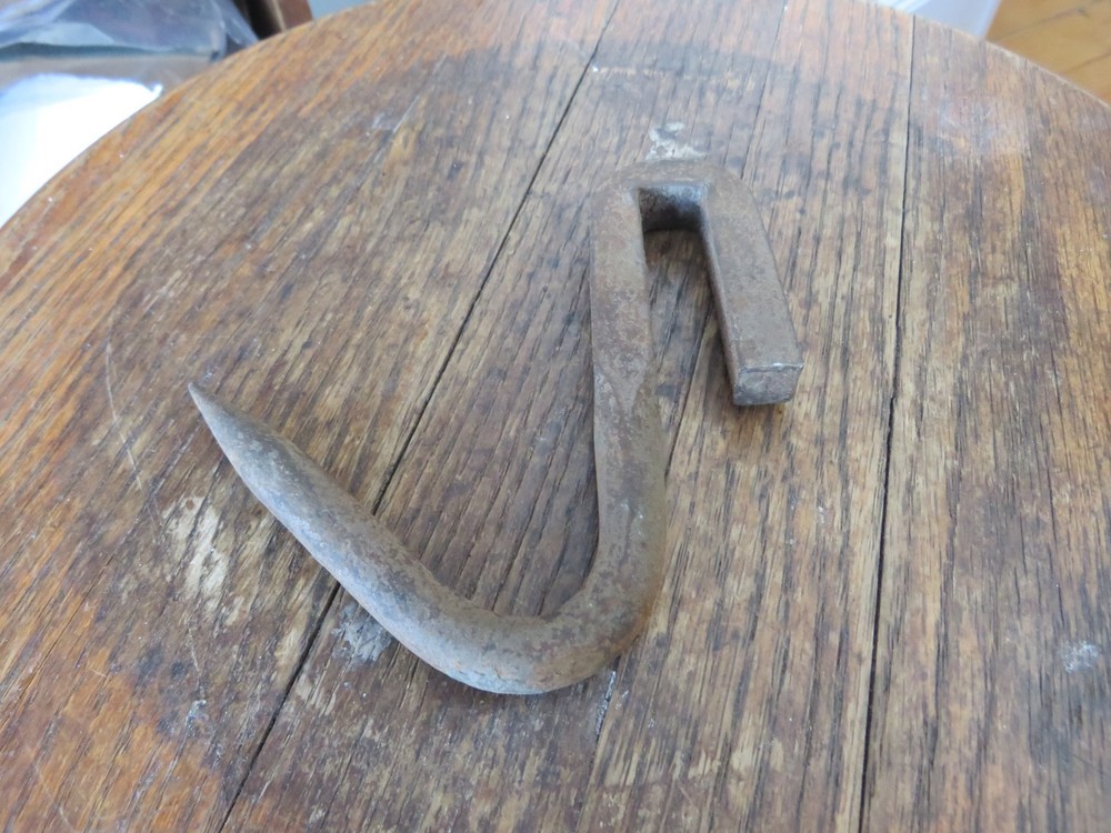 Antique Thick Iron Meat Hook, 4 1/2 Inches Tall