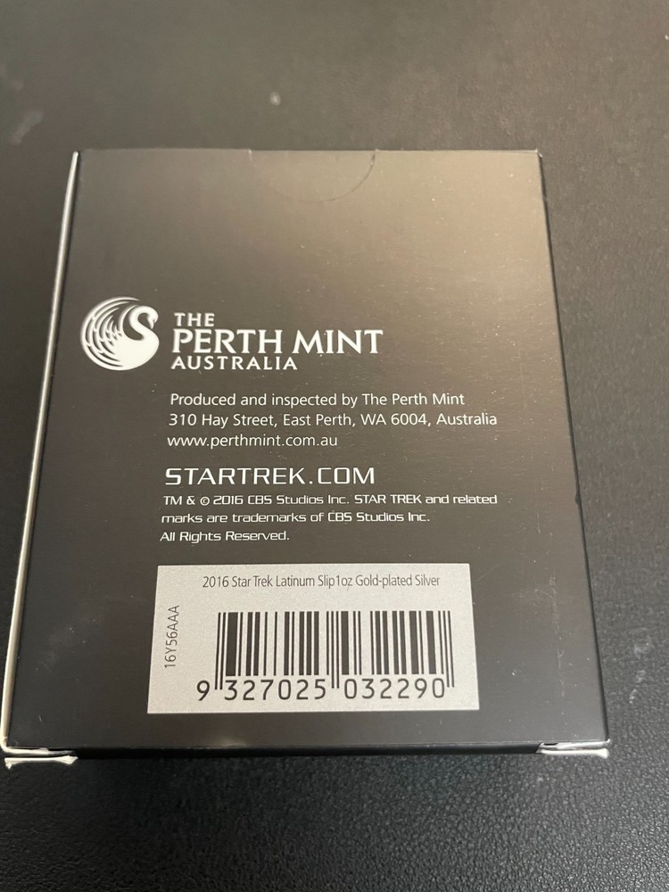 2016 deep space nine gold pressed latinum slip 1 oz silver - Perth Mint