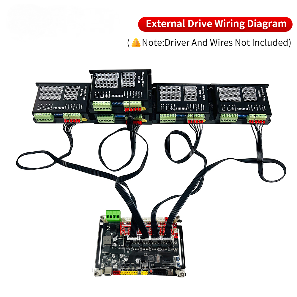 New CNC 4AXIS Stepper Motor Controller MCU32 Bit GRBL Driver Board With Offline