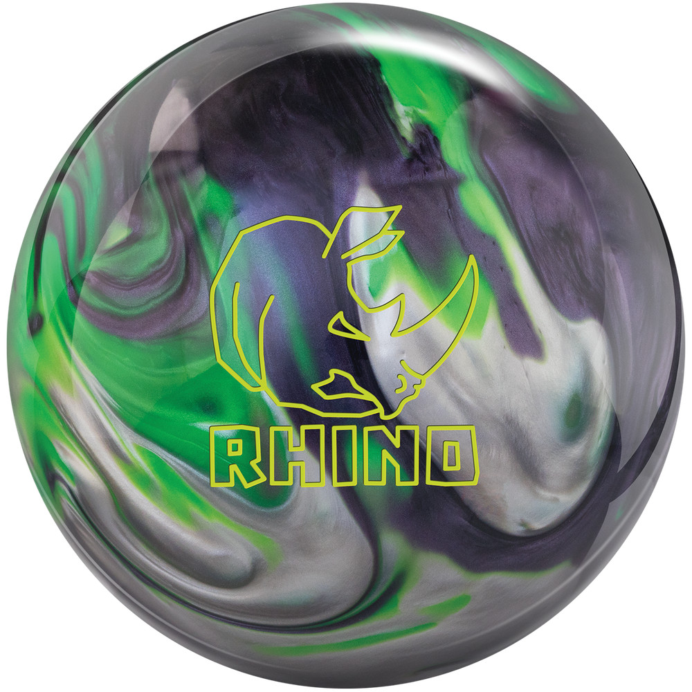 Brunswick Rhino Carbon/Lime/Silver Bowling Ball