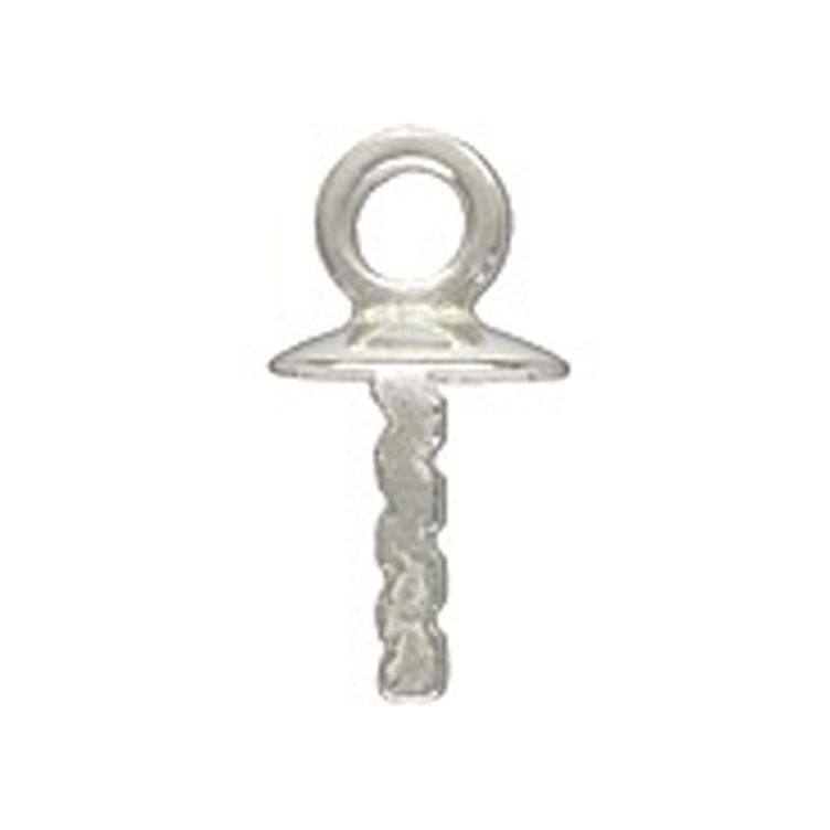 10 pcs 925 Sterling Silver 3mm Pearl Cup & Peg Drop