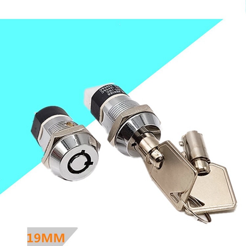 19mm Electronic Lock Power Lock Key Switch Lock Elevator Base Station Lock 4A 2A