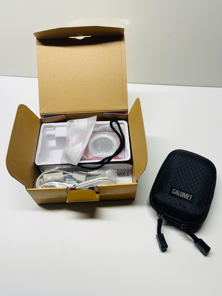 Canon PowerShot A810 Digital Camera - Original Box - Red - with additional case