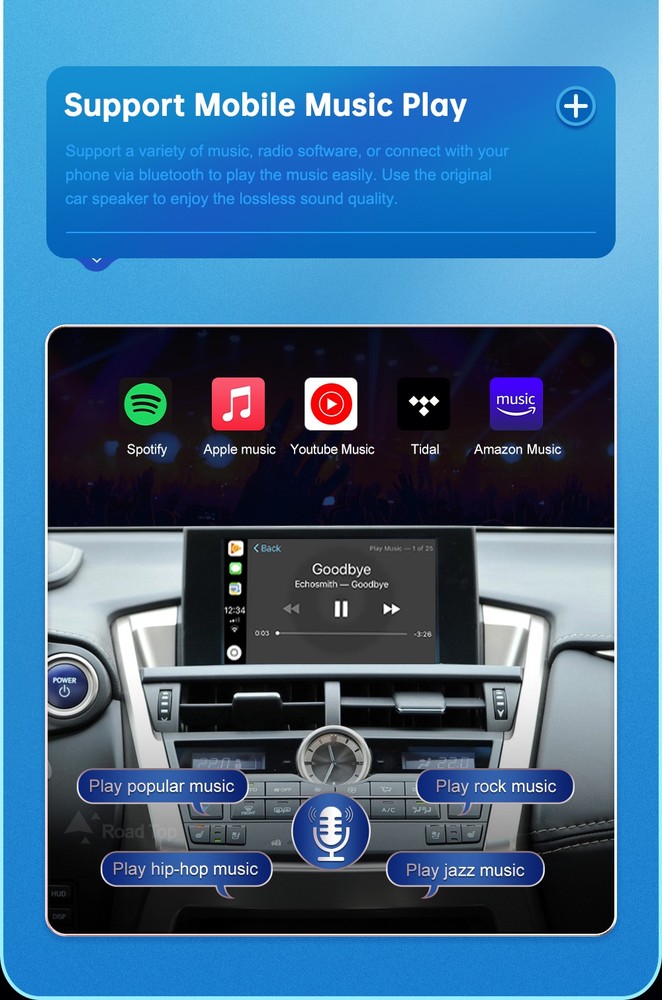Wireless CarPlay Android Auto High Configuration Module For Lexus RX 2016-2019