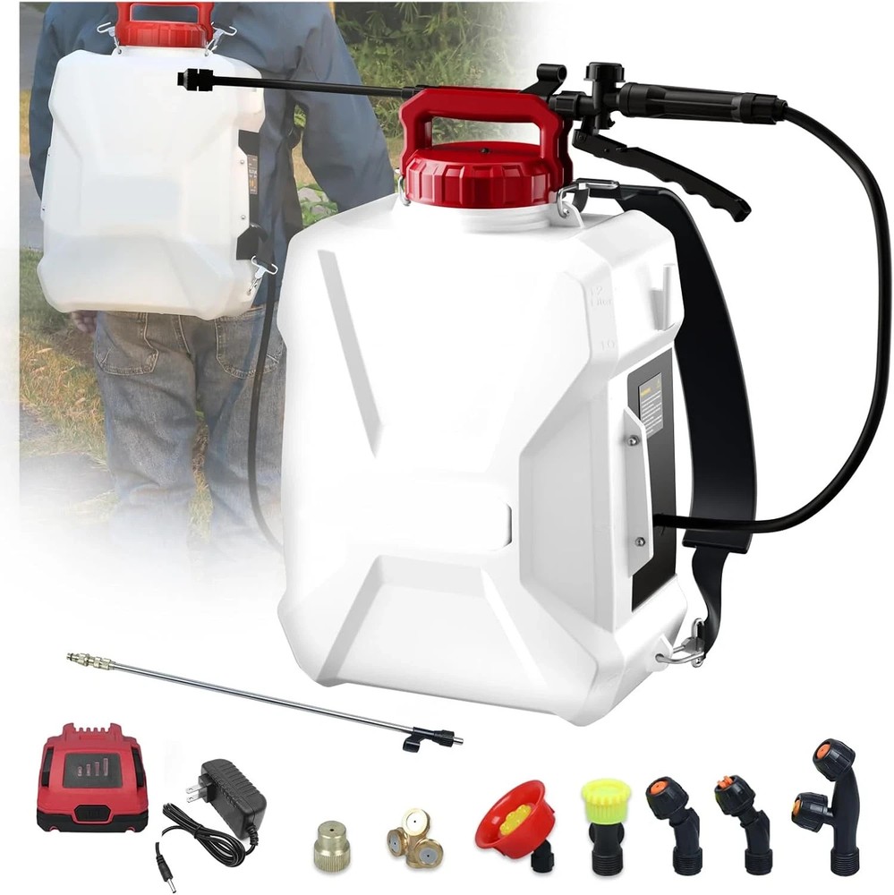 3Gallon Battery Powered Backpack Sprayer Compatible with Milwaukee 18V Battery,