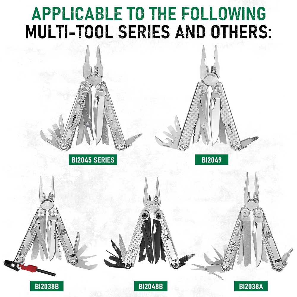 BIBURY Multitool Pliers Spare Parts Kit, Replaceable Wire Cutter, Screwdriver...