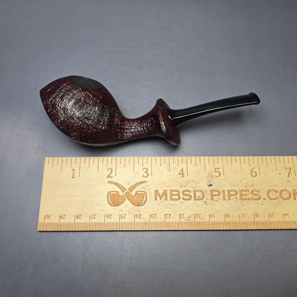 Madao Sandblasted Asymmetric Orca Handmade Briar Pipe, New