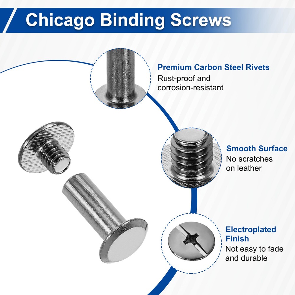 25set Phillips Chicago Screw M5x15mm Binding Post Screw, Gunmetal