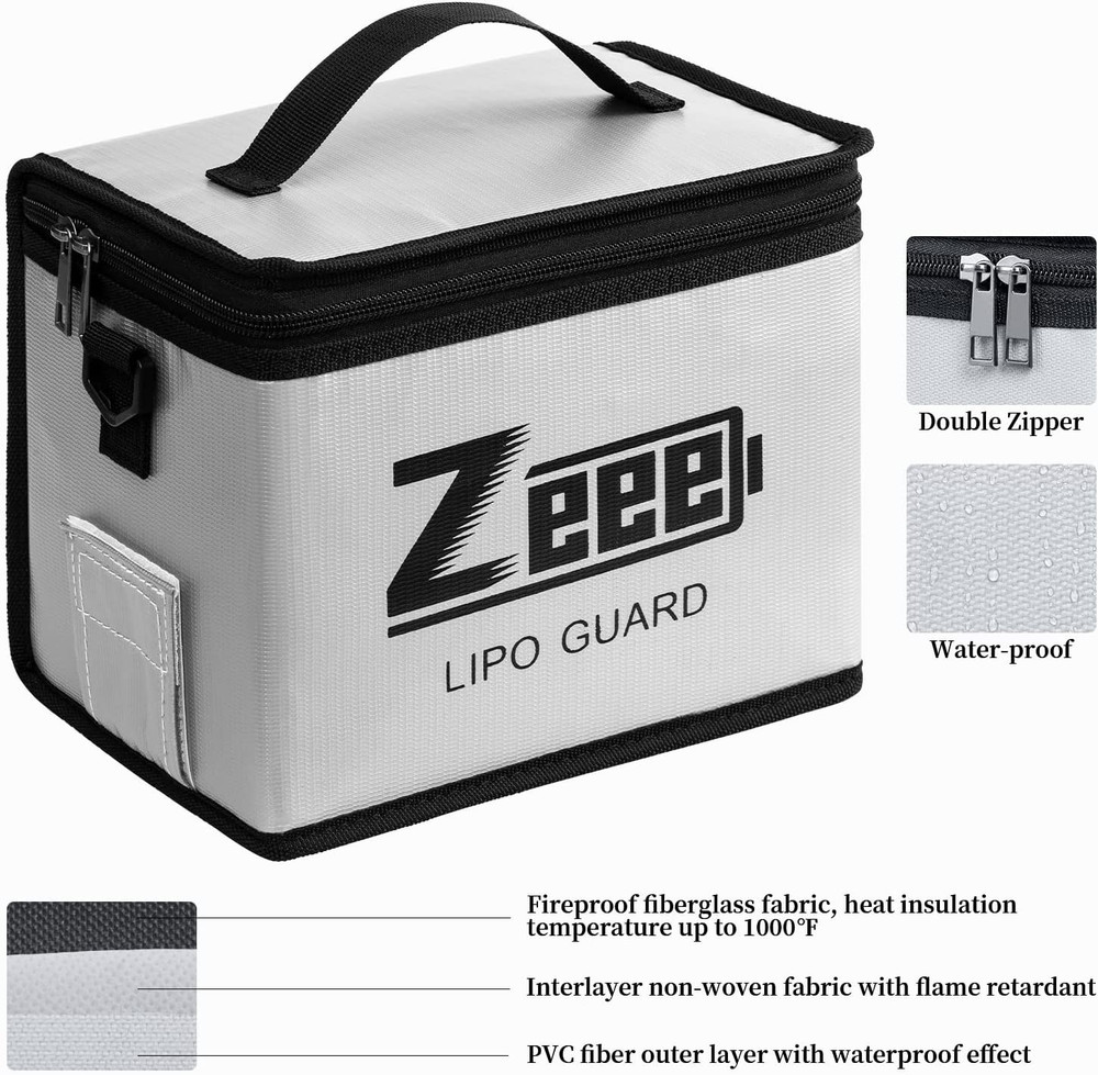 RC LiPo Battery Safe Bag Fireproof Explosion Proof Charging Storage