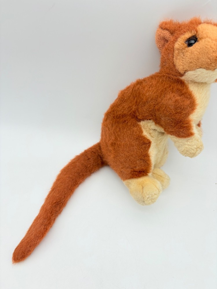 Red Tree Kangaroo Plush Puppet Realistic Animal Learning Stuffed Toy