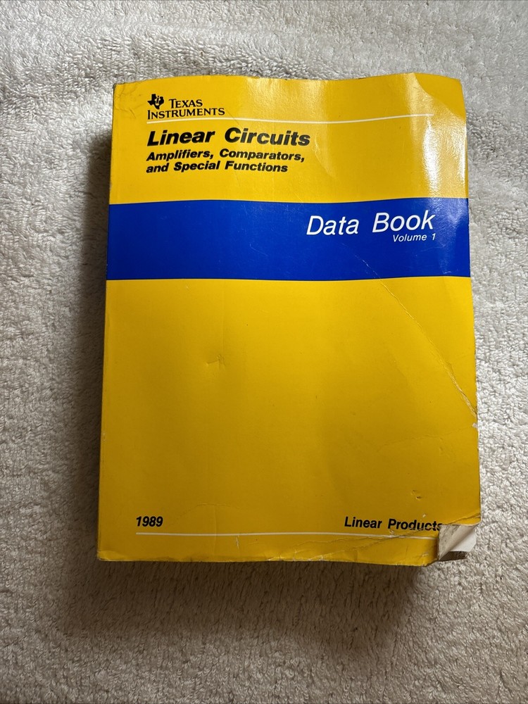 1989 Linear Circuits -Amplifiers Comparators & Special Functions Data Book Vol 1