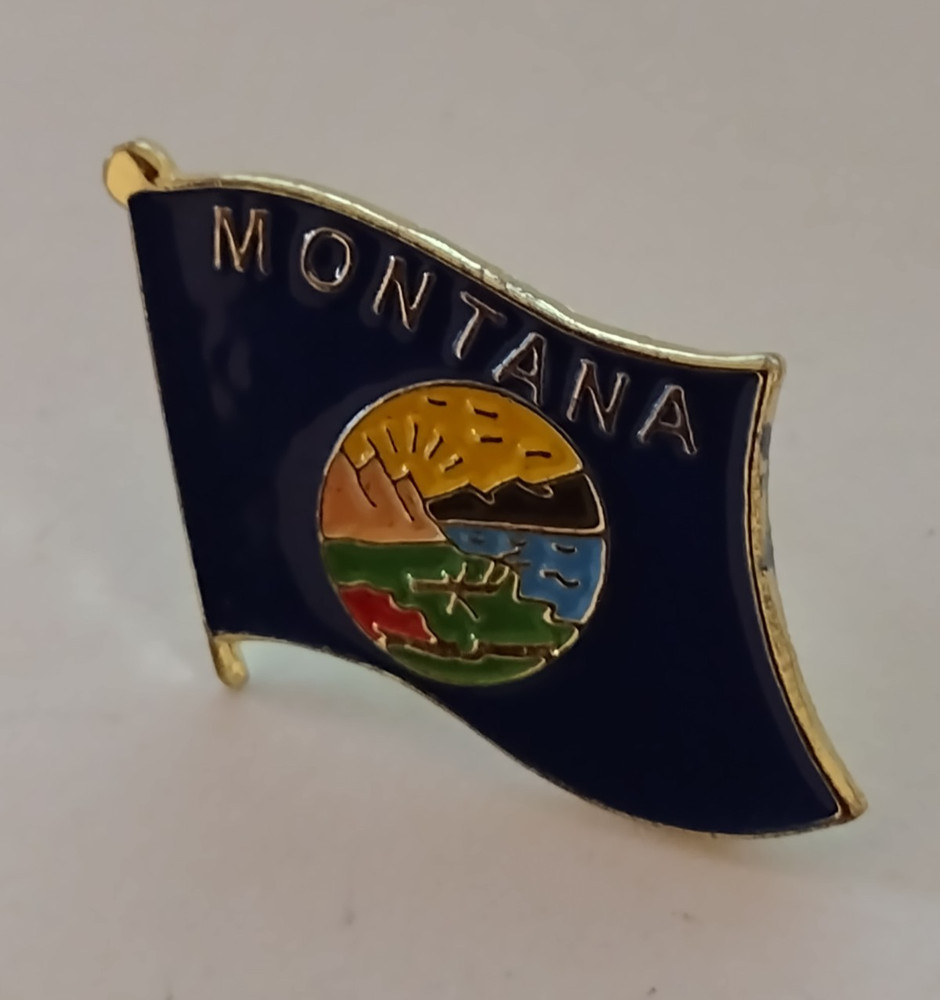 MONTANA State Flag Souvenir Tack Pin