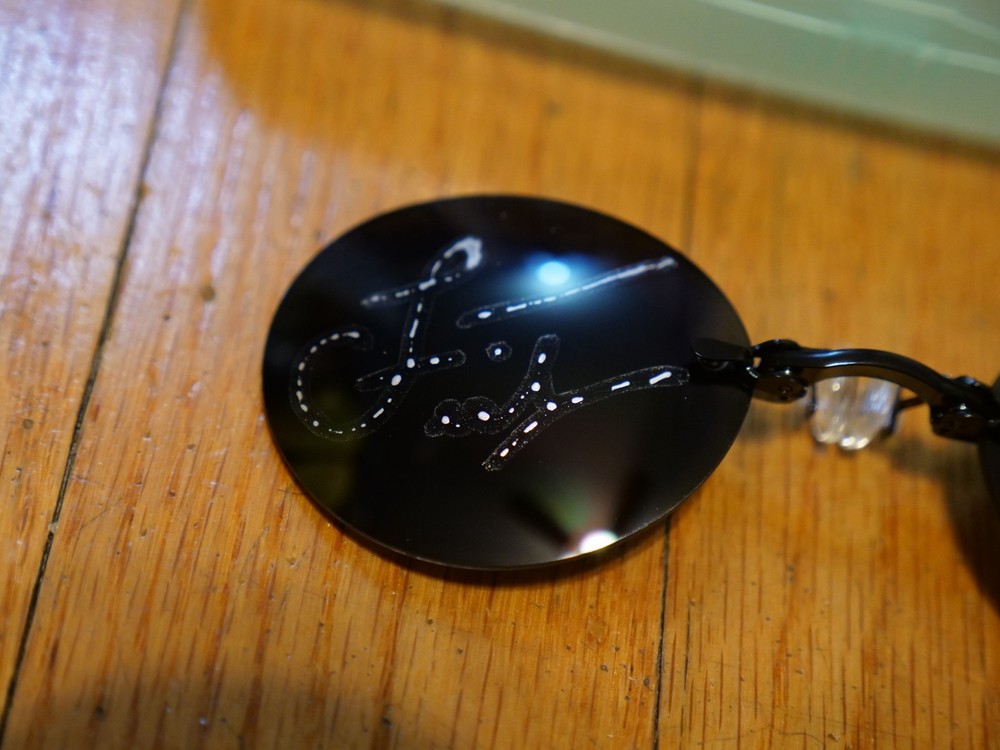 THE MATRIX MORPHEUS (LAURENCE FISHBURNE) SIGNED FRAMELESS RIMLESS SUNGLASSES