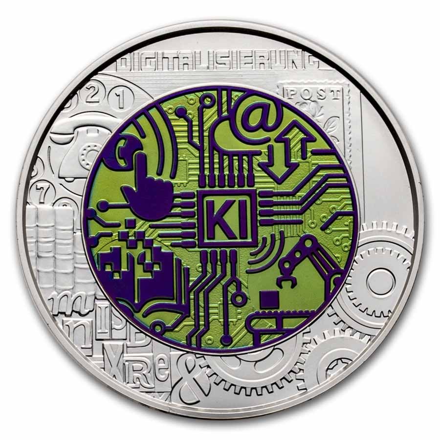 2025 Austria Silver/Niobium Digitalization €25 BU
