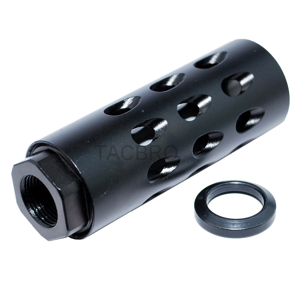 Black Anodized Aluminum 1/2x28 Muzzle Brake  223 .223