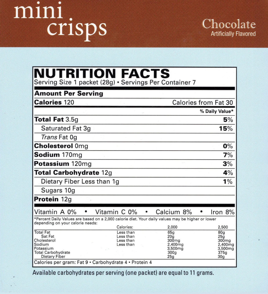 DPTG Chocolate Mini Crisps - Ideal Protein Compatible (Robard)