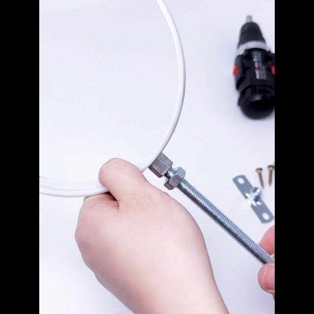 6" Adjustable Pipe Bracket Set - Heavy Duty Galvanized Iron Hanger Strap, Wall S