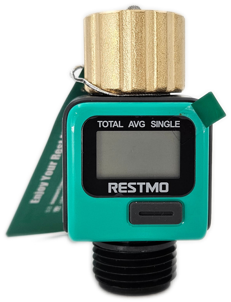 Restmo Water Flow Meter Brass Inlet Metal Thread O-WM-2