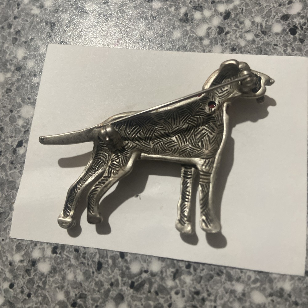 Silver toned Dalmatian lapel pin