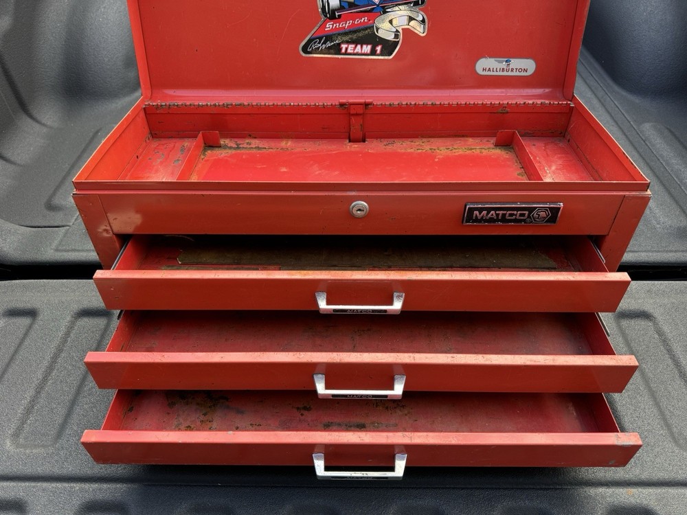 🔴 MATCO TOOLS 3 -DRAW METAL TOOL BOX  U.S.A.