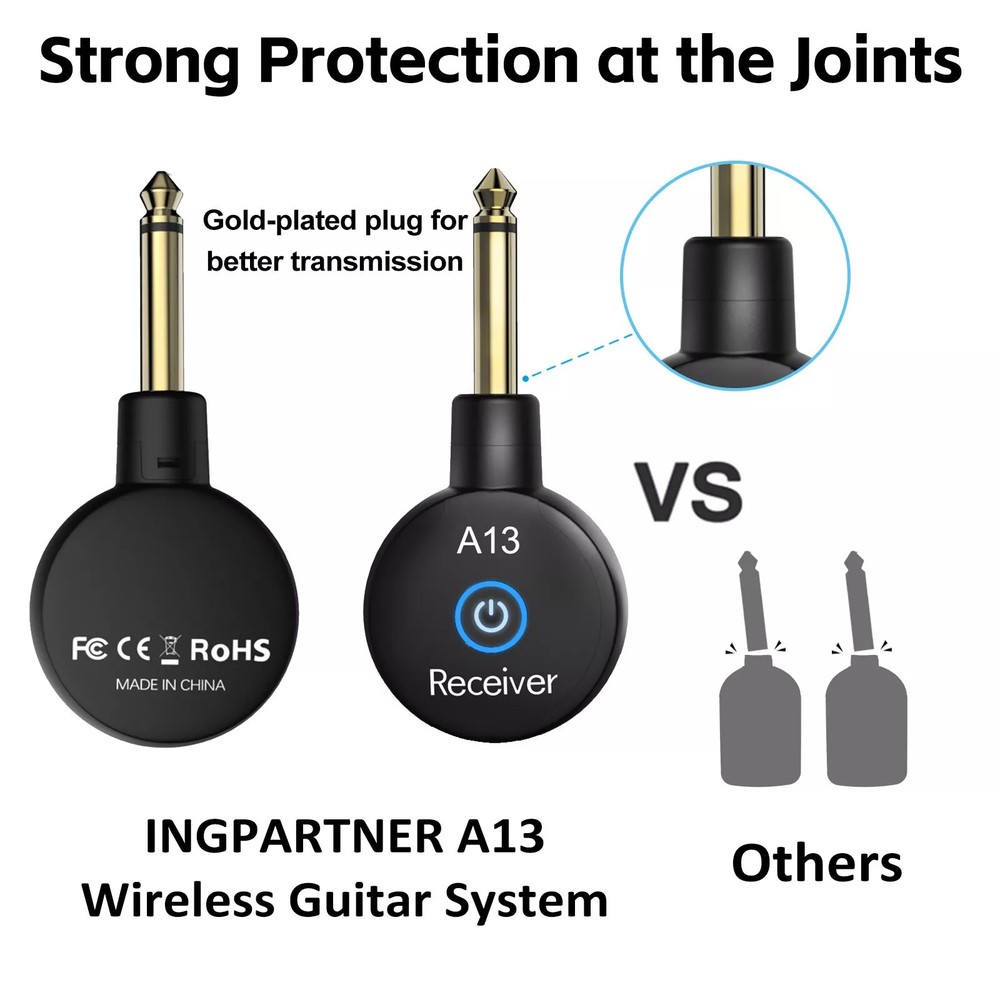 Wireless Guitar System Transmitter Receiver For Guitar Bass Electric Instruments