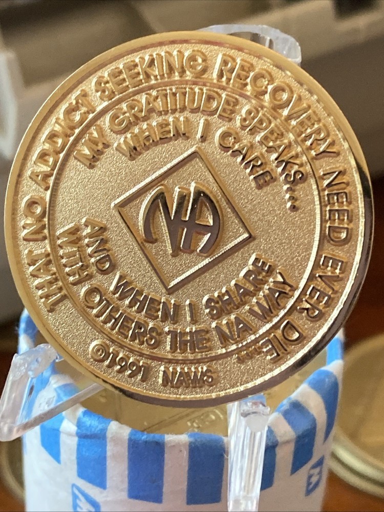 2 Year NA Clean Time Chip Rainbow Crystal Medallion