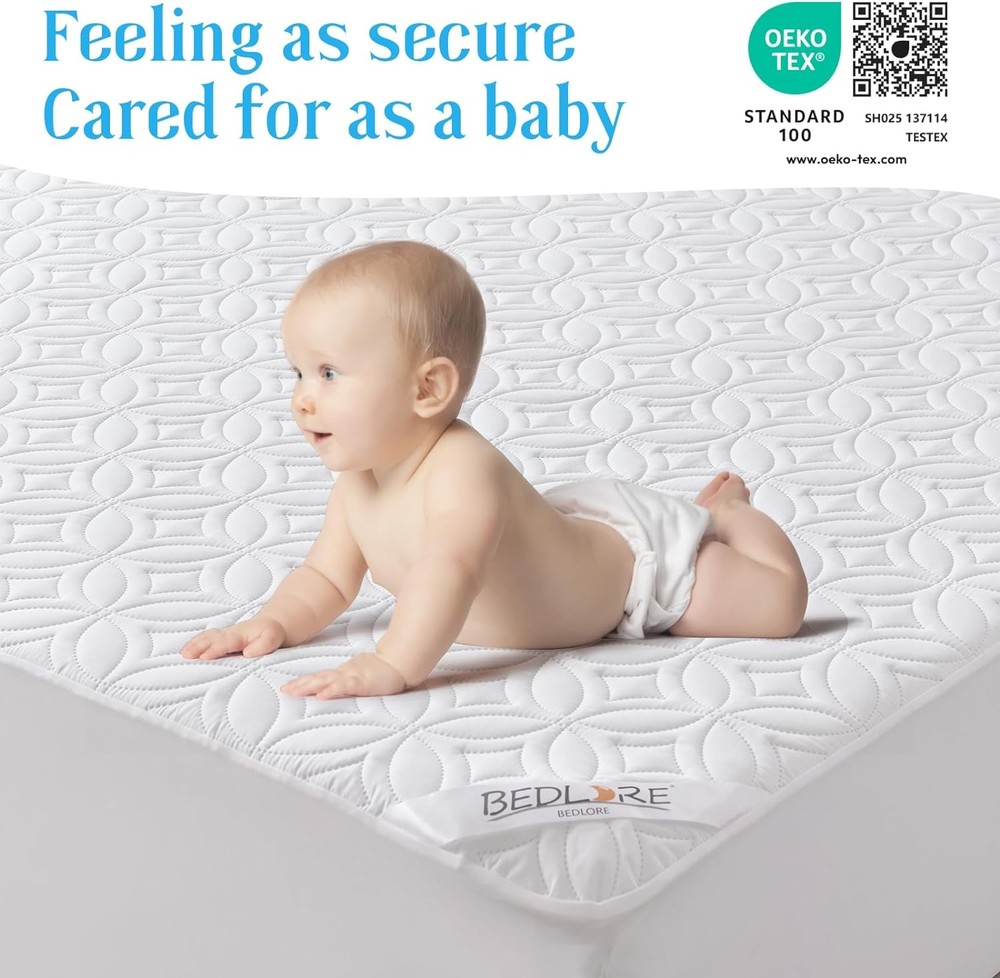Queen Size Waterproof Mattress Protector, Soft & Washable with Deep Pockets