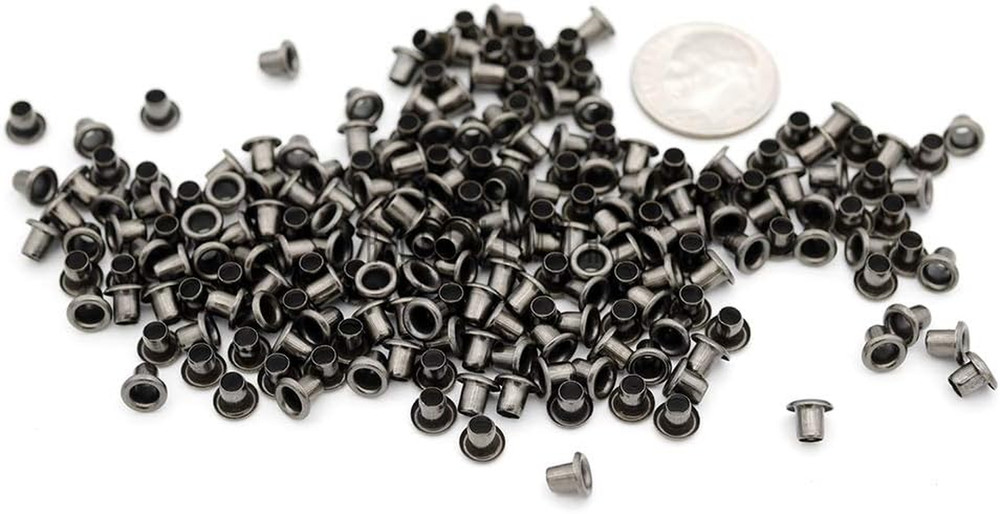 2MM Hole 200PCS Tiny Grommets Eyelets Self Backing for Bead Cores, Clothes, Leat
