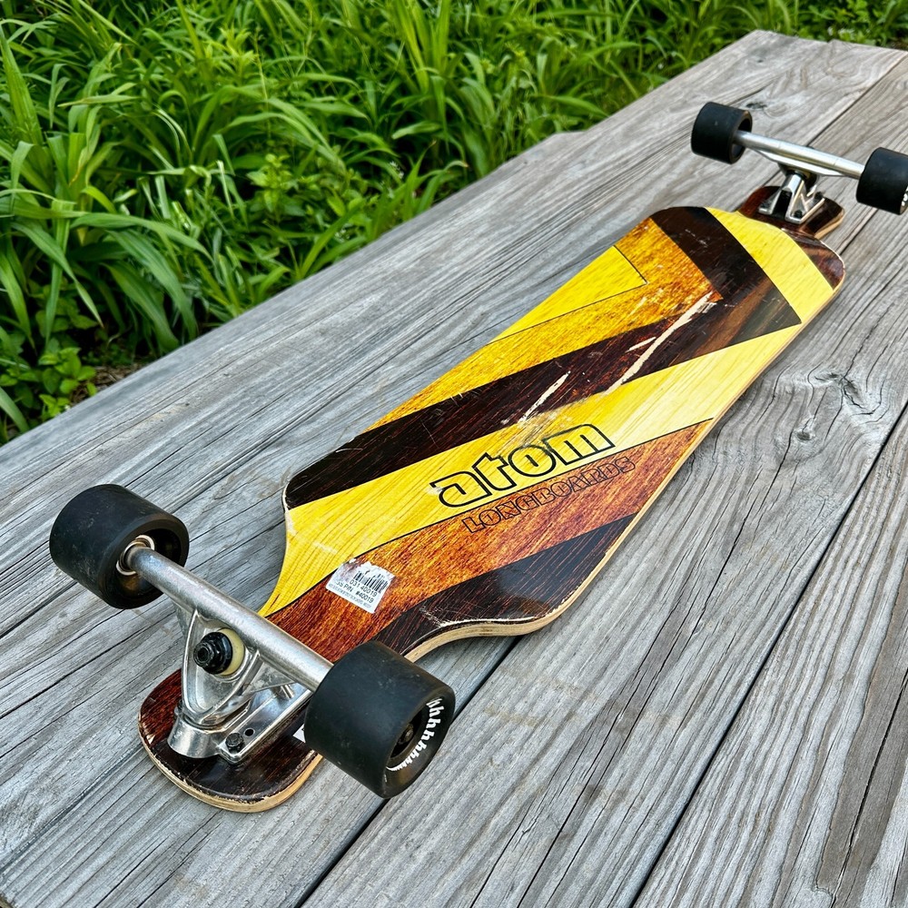 ATOM ~ Woody Drop-Deck Longboard ~ 39'' Skateboard ~
