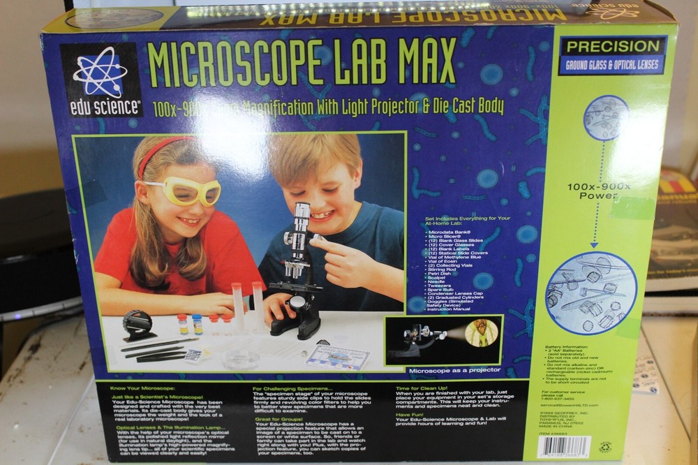 1999 Edu Science Microscope Lab Max with Instructional CD Ages 10+