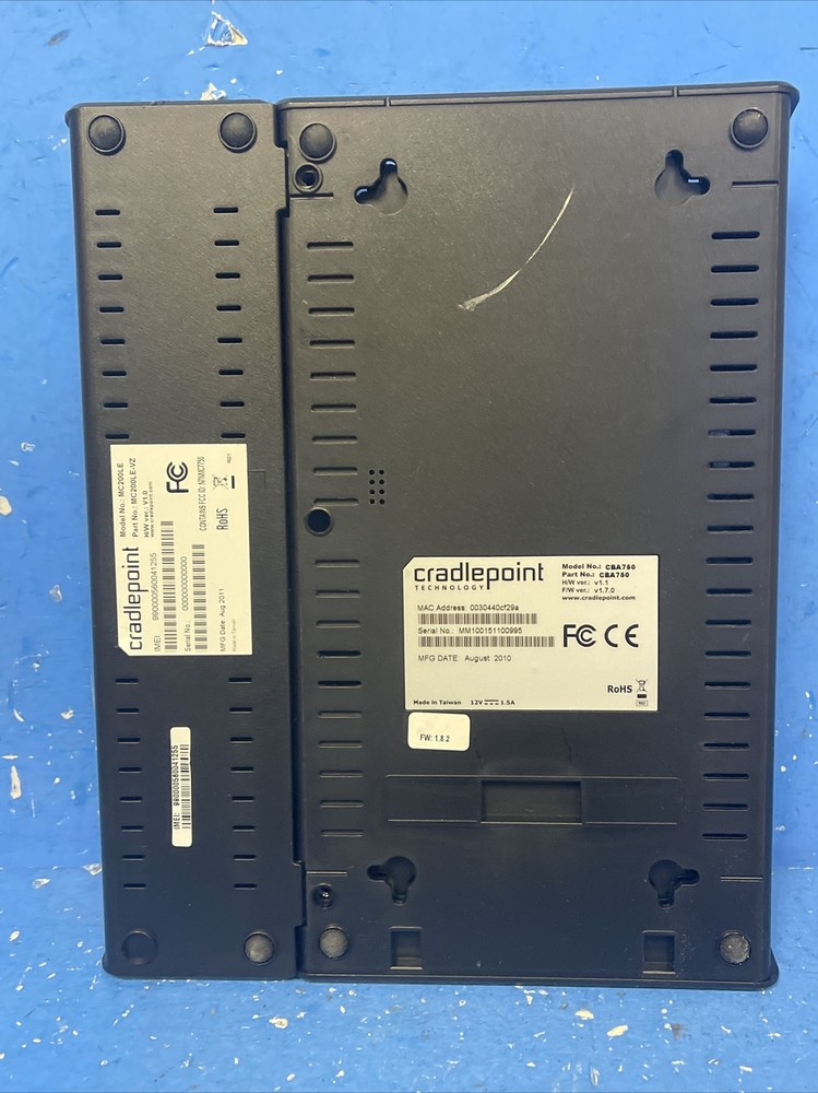 CRADLEPOINT TECHNOLOGY WIPIPE CBA750 MC200LE-VZ WIRELESS ROUTER