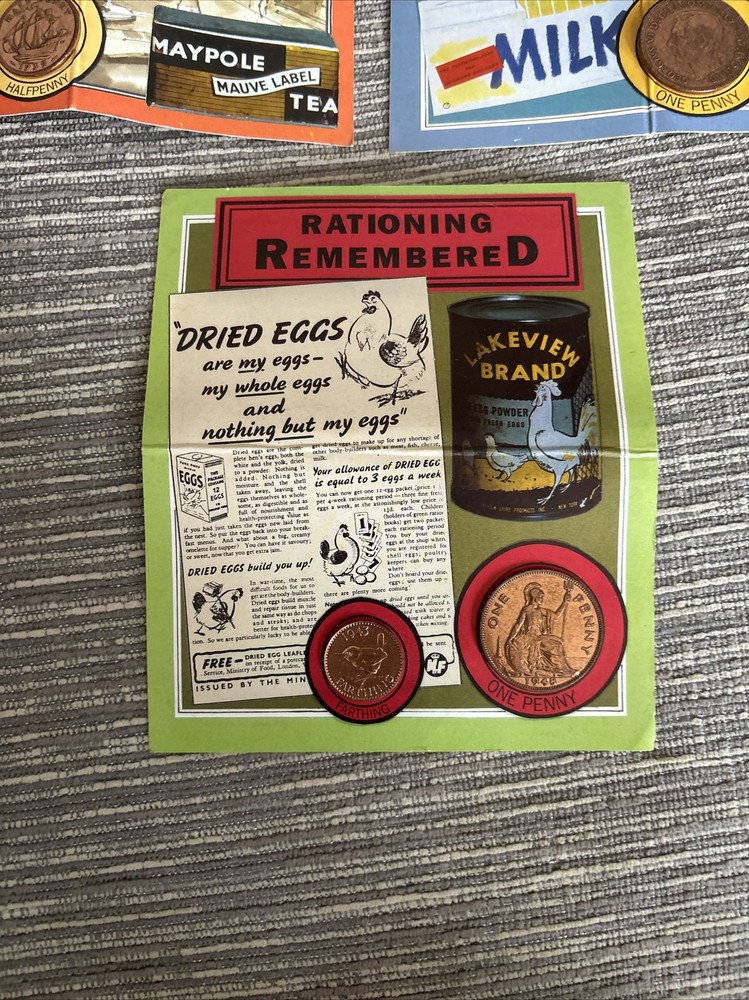 RATIONING REMEMBERED - 3 X Card Coin Sets