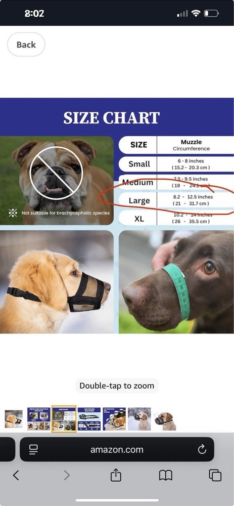 Evollax Dog Muzzle Size large