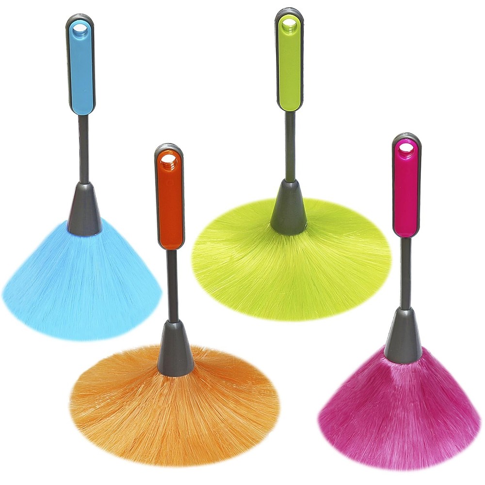 4 Pack 10" Small Microfiber Duster, Delicate Fluffy Microfiber Feather Duster...