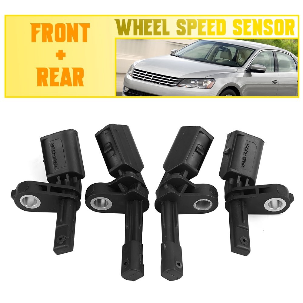 4PC FRONT+REAR ABS WHEEL SPEED FOR SENSOR VOLKSWAGEN JETTA PASSAT 2006-2018