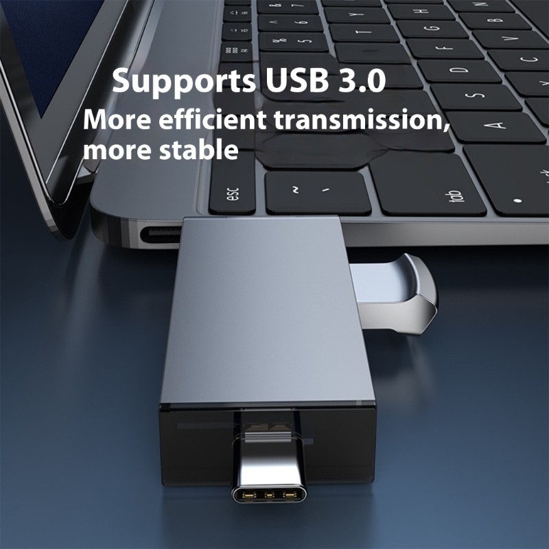 Multiple Interfaces USB3.0 Card Reader SDTF Slot Adapter Metal Design Universal