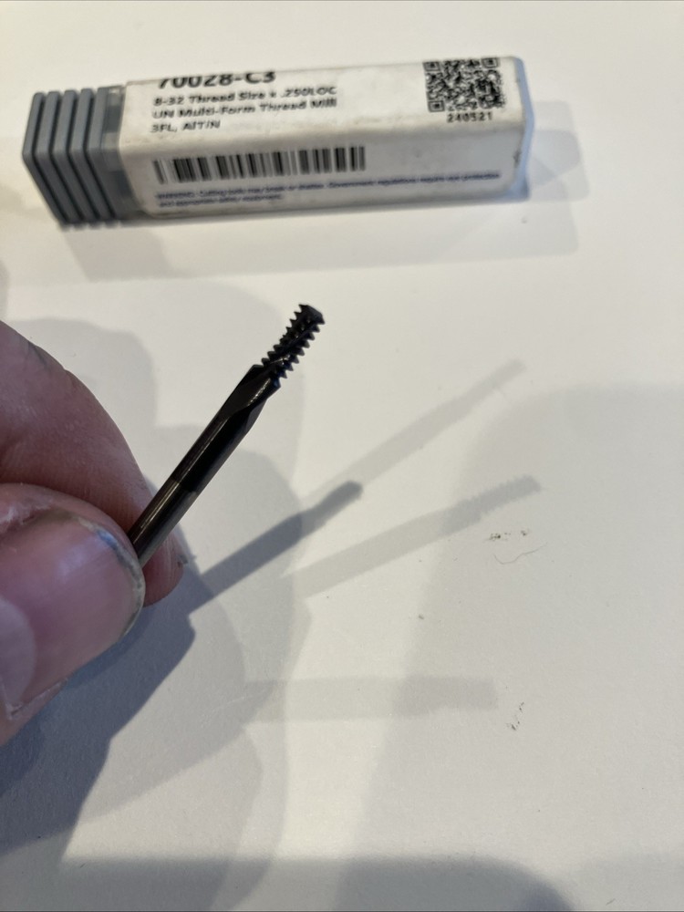 Harvey 70028-c3 #8-32 AlTiN Threadmill