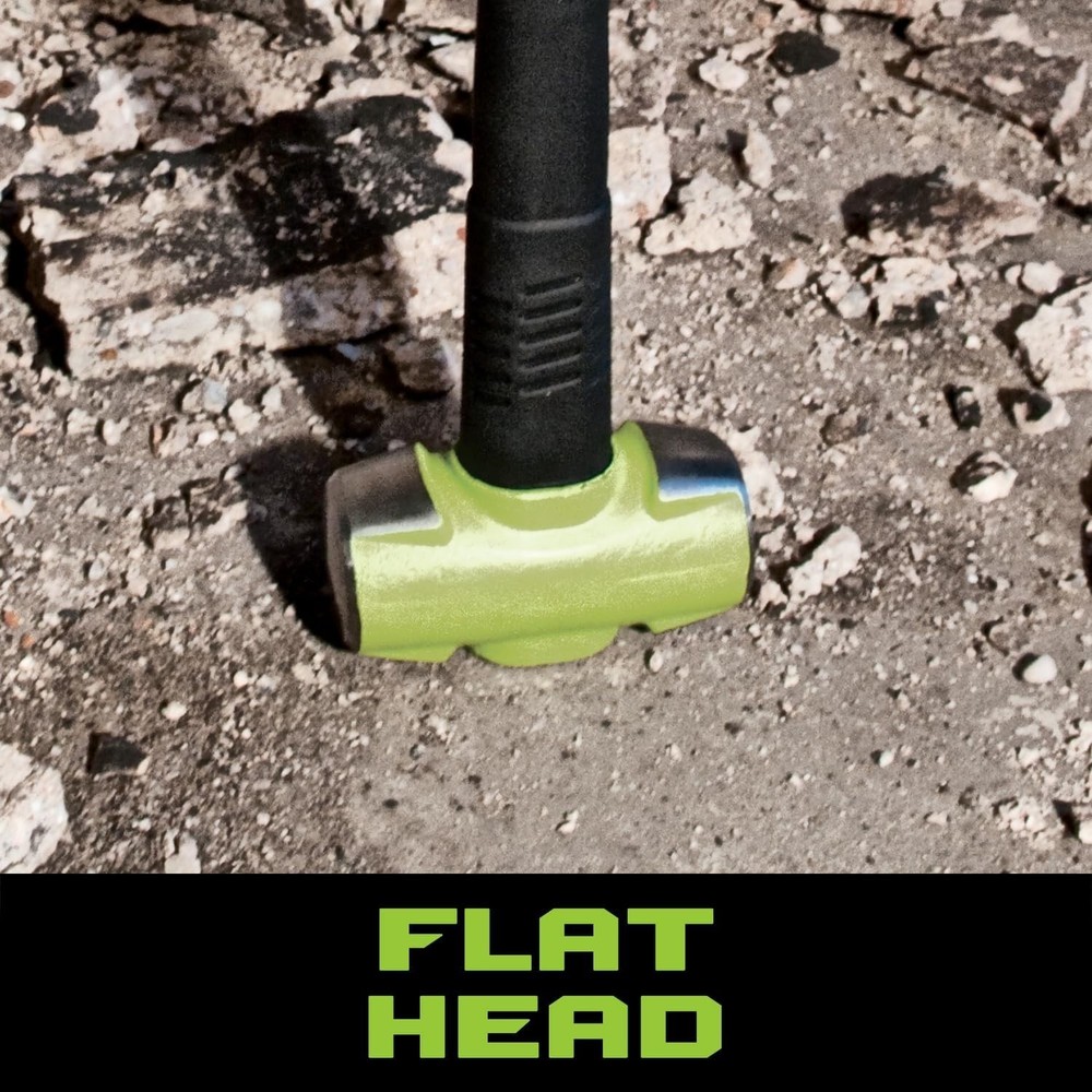 Robust 12 Inch Sledge Hammer with Vulcanized Rubber Handle for Secure Hold