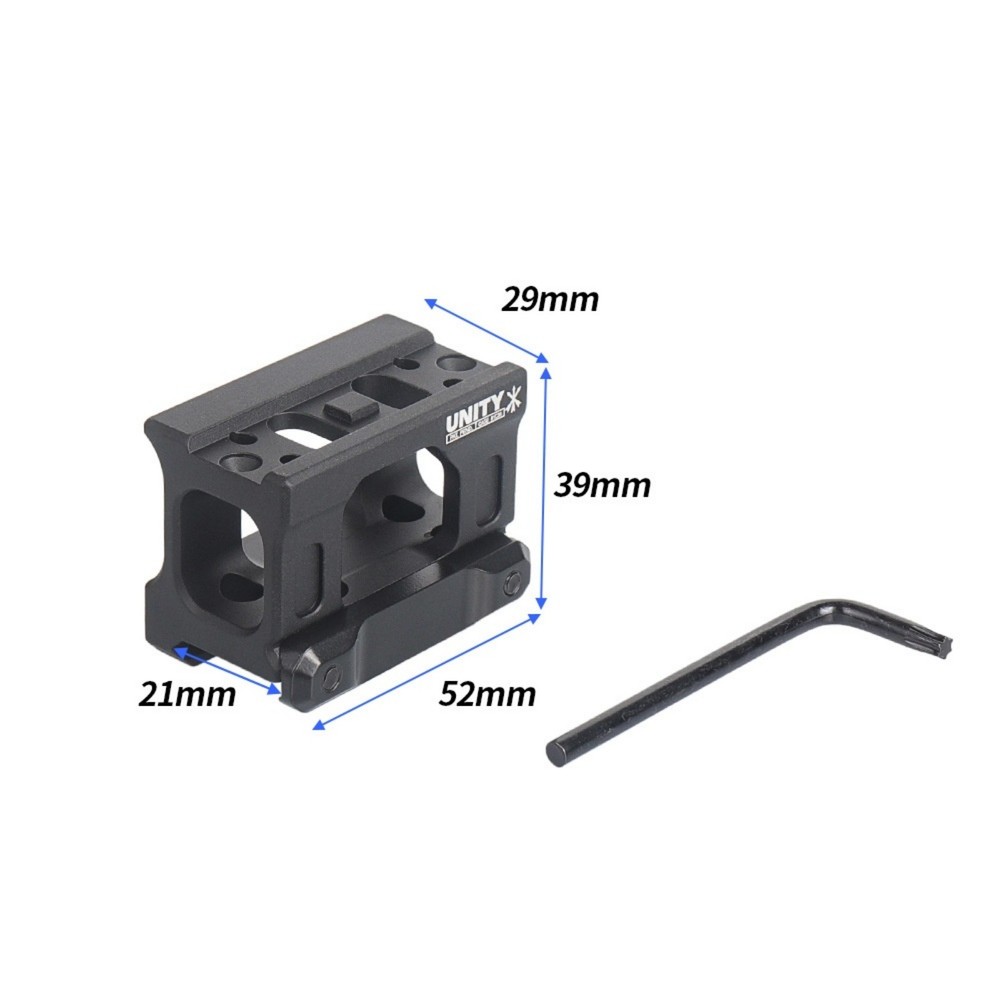Micro Red Dot Riser Mount T2 Style 20mm Rail Aluminum Low Profile